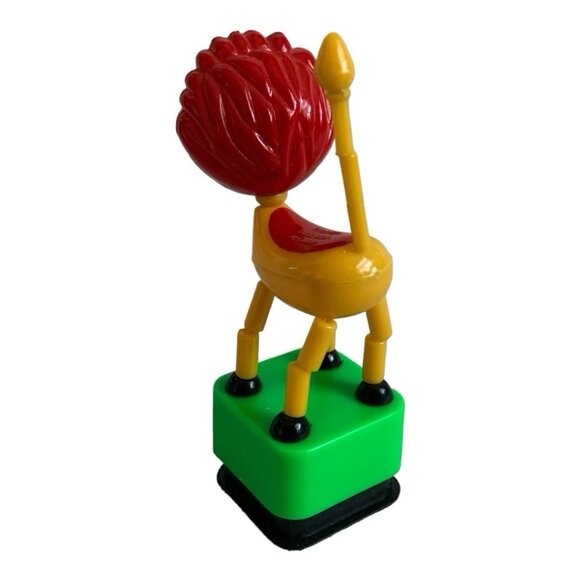 Vintage Lion Plastic Push Thumb Puppet Toy Collectible 4" Retro Animal Toy - Picture 3 of 4